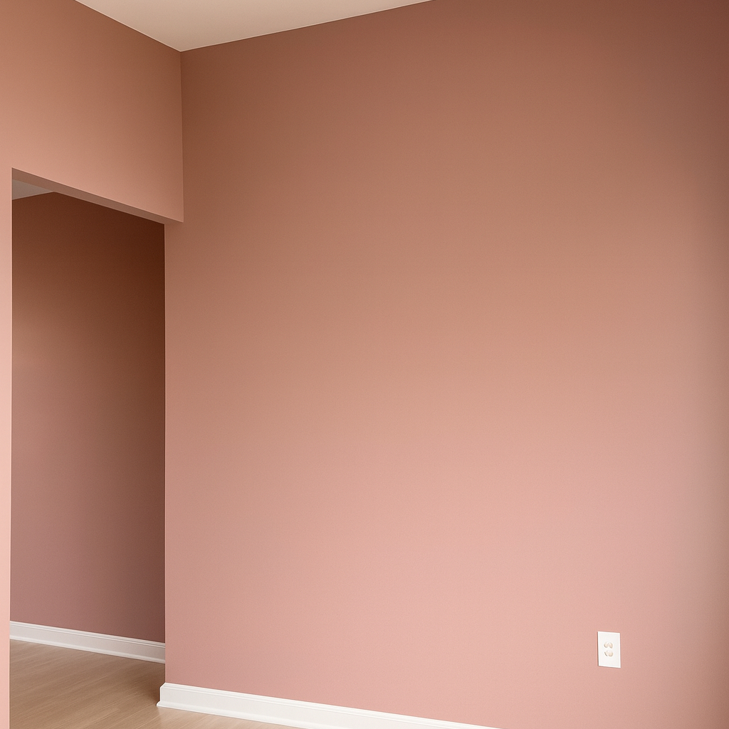 Converted room with brand-new sheetrock finished and painted, smooth walls and a clean ceiling line, ready for furniture.